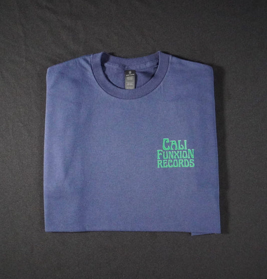 Cali Funxion Records Stack Logo Navy Blue with Green image 0