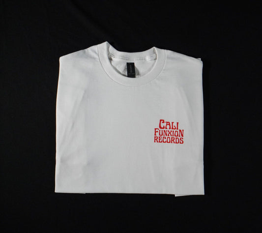Cali Funxion Stack Logo Tee White and Red image 0